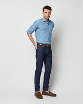 Western Work Shirt In Extra Light Washed Chambray