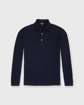 Long Sleeved Rally Polo Sweater In Cotton