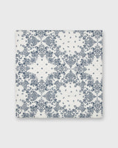 Bandana In White Blue Paisley