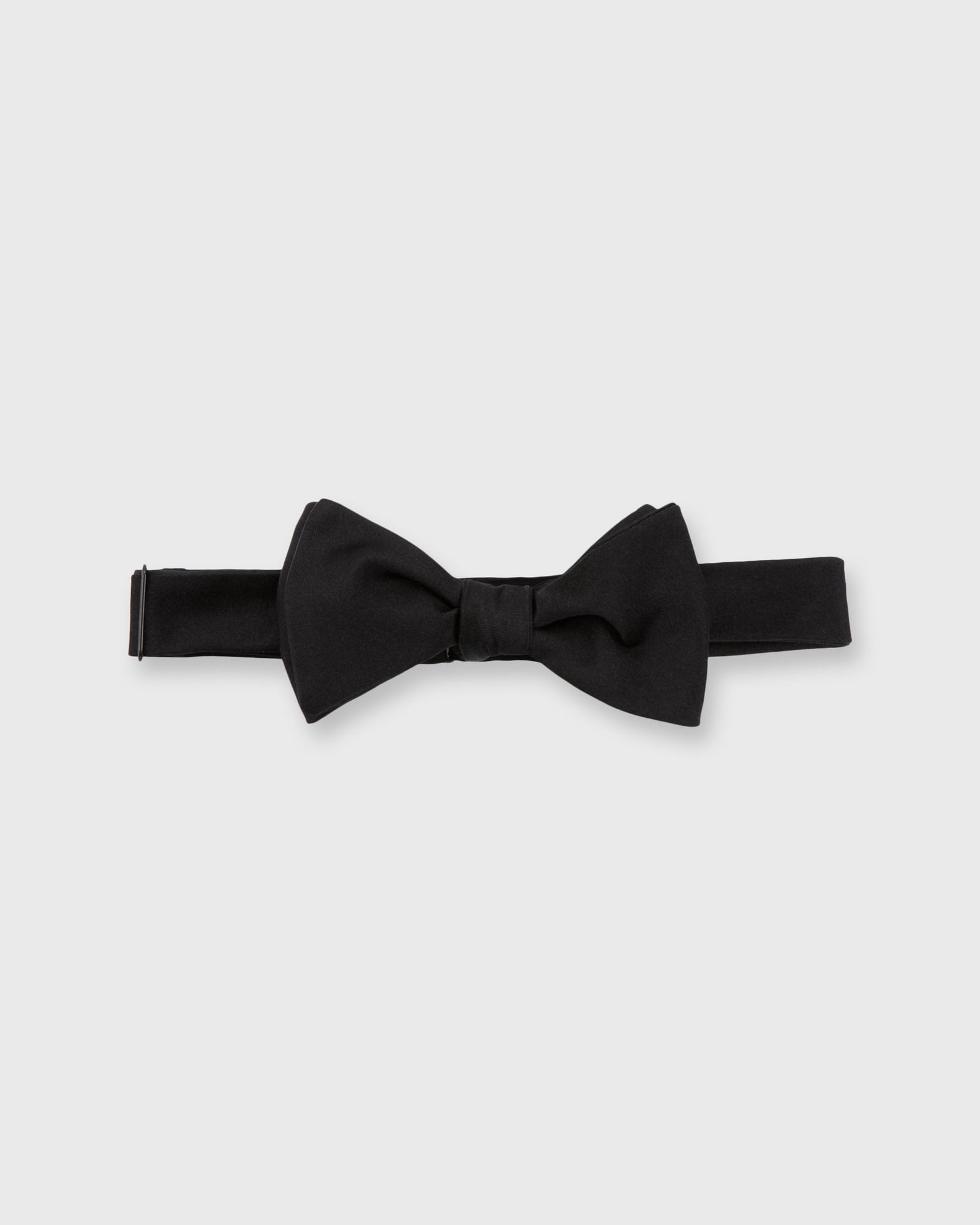 Formal Bow Tie in Black Silk Satin