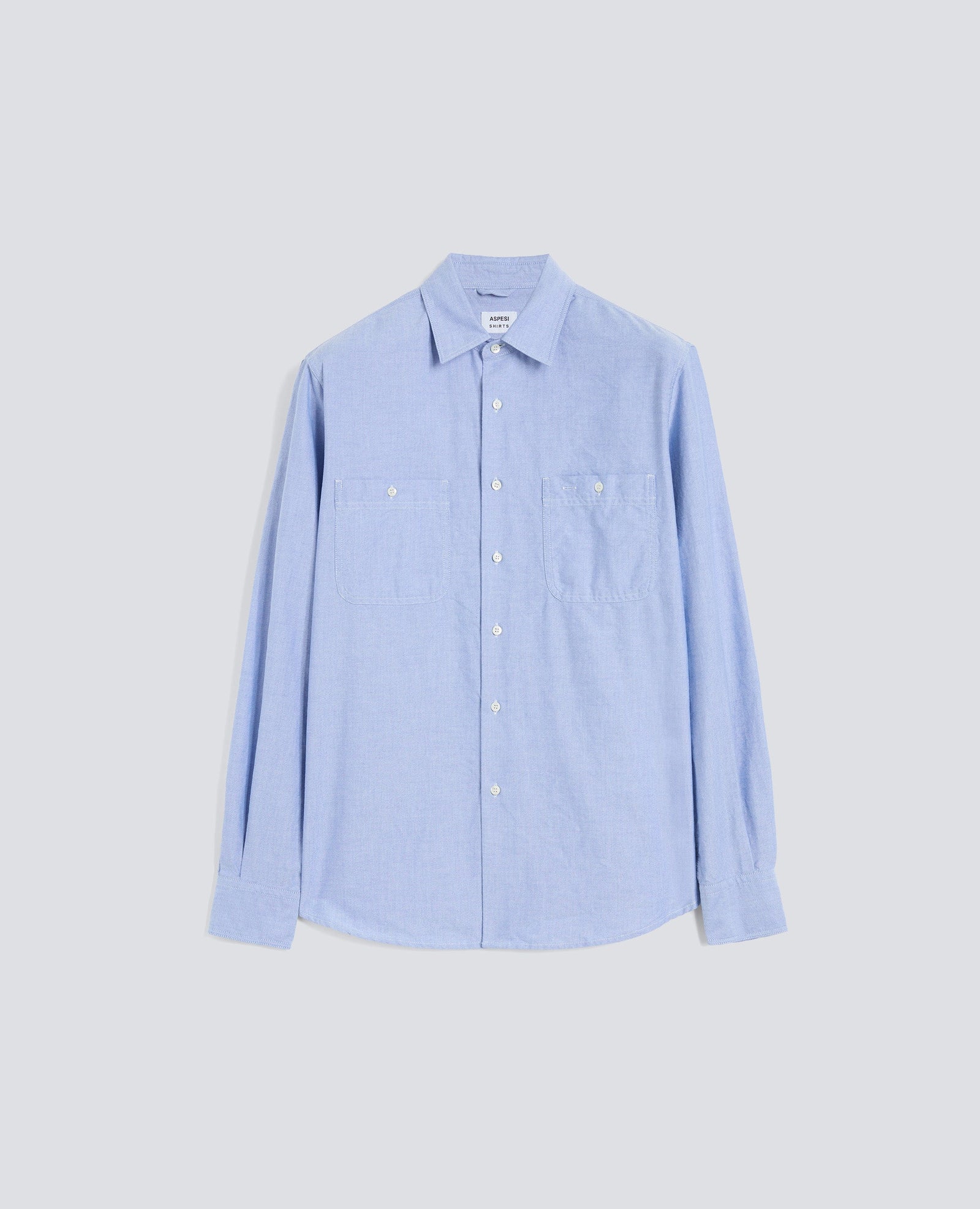 Camicia Da Lavoro In Chambray Di Cotone Giapponese Azzurro