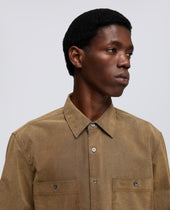 Camicia Da Lavoro In Floccato Con Pelle Riciclata Coloniale