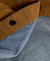Camicia Da Lavoro In Floccato Con Pelle Riciclata Coloniale