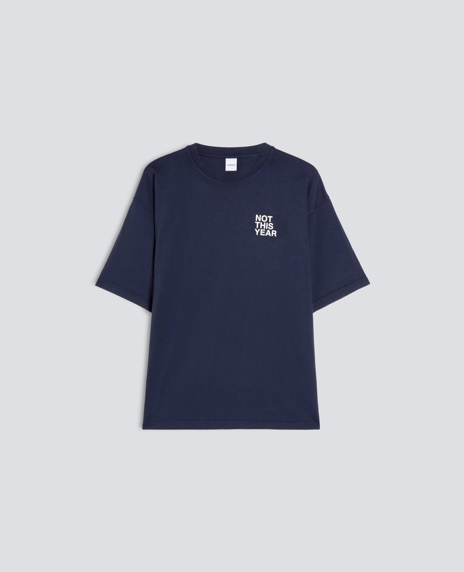 T Shirt Not This Year In Jersey Di Cotone Scritta Bianca