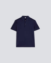 POLO A MANICA CORTA IN JERSEY DI DI COTONE - BLU