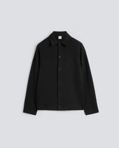 FELPA GIUBBOTTO IN SCUBA DI COTONE POLY TECH - NERO