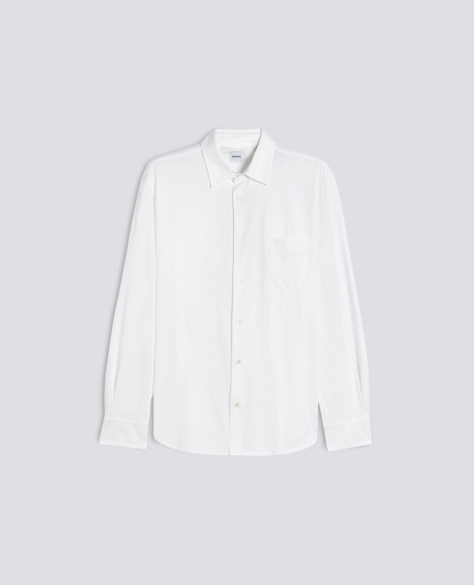 Camicia In Jersey Di Cotone Bianco