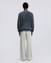 Felpa Garzata Silenzio Shady Effect In Cotone Nero Shady