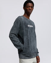 Felpa Garzata Silenzio Shady Effect In Cotone Nero Shady