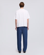 T Shirt In Spugna Di Cotone Con Taschino Bianco