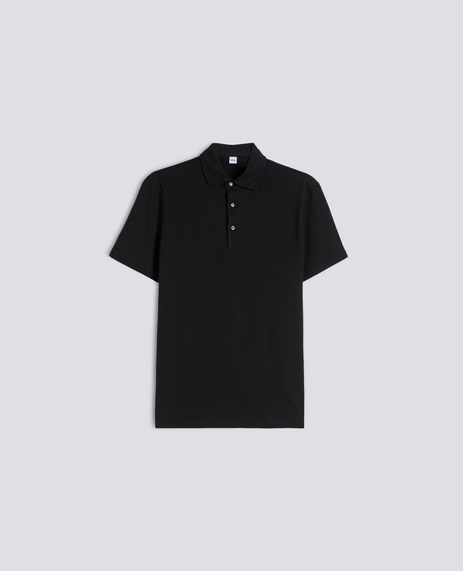 Polo In Jersey Di Cotone Nero