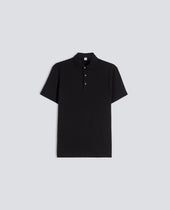 POLO IN JERSEY DI COTONE - NERO