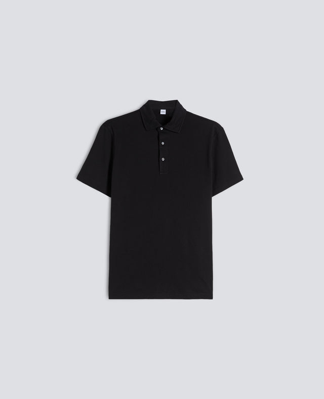 POLO IN JERSEY DI COTONE - NERO