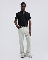 Polo In Jersey Di Cotone Nero