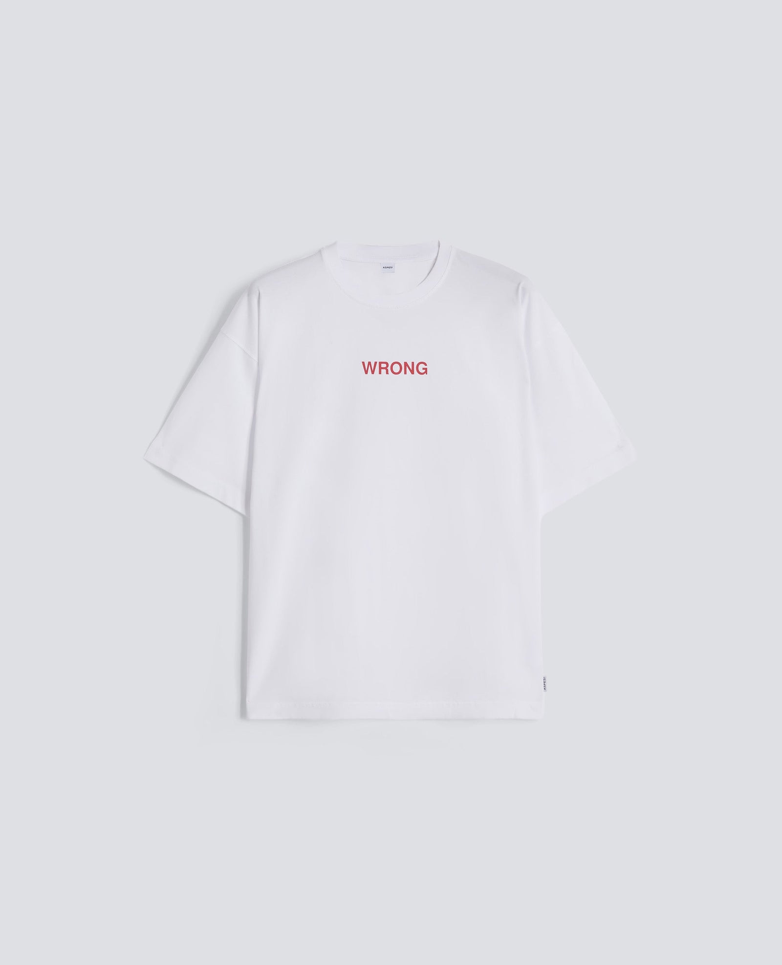 T Shirt In Jersey Di Cotone Con Stampa Wrong Bianco