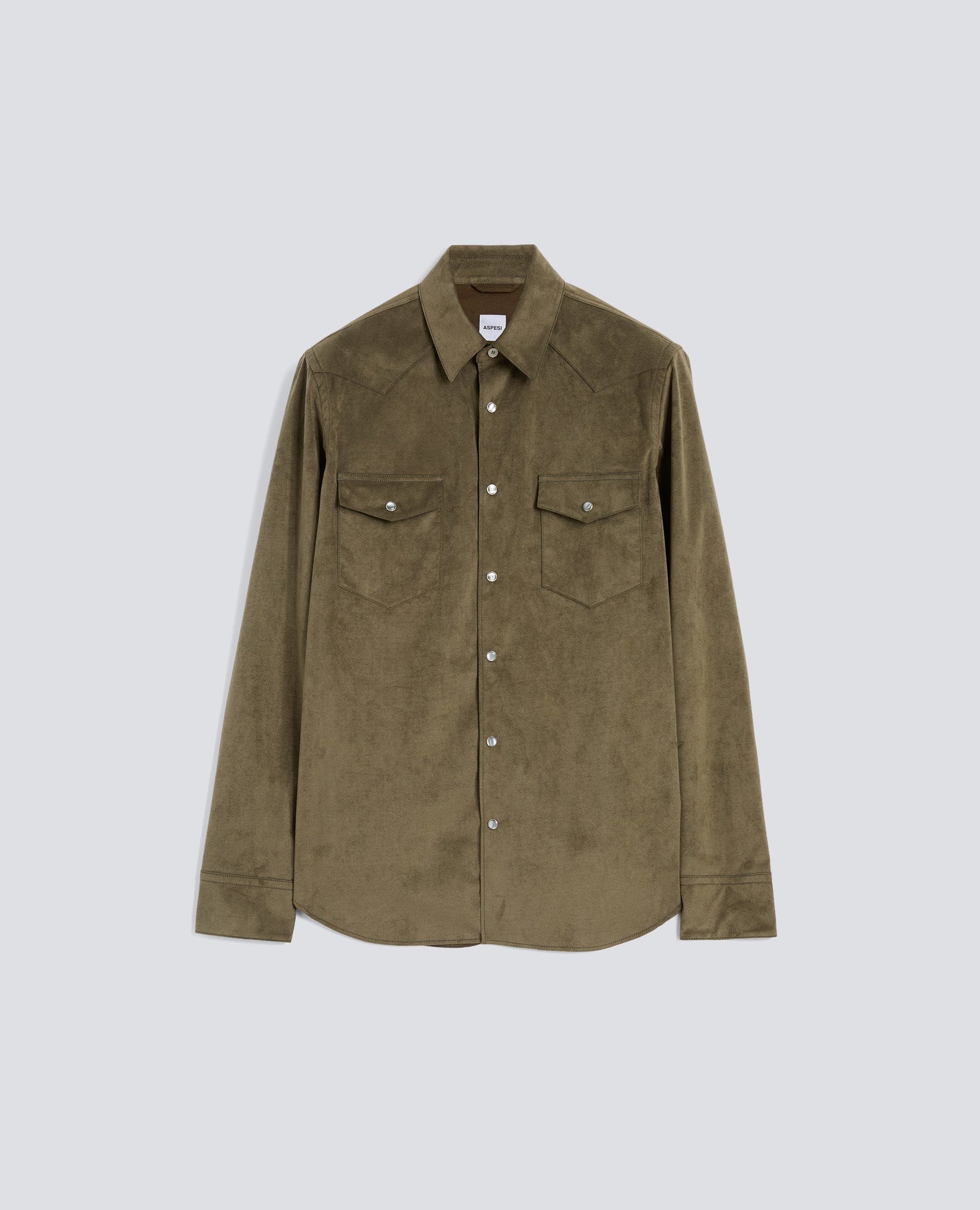 Camicia West In Alcantara Tecnica Oliva
