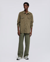 Camicia West In Alcantara Tecnica Oliva