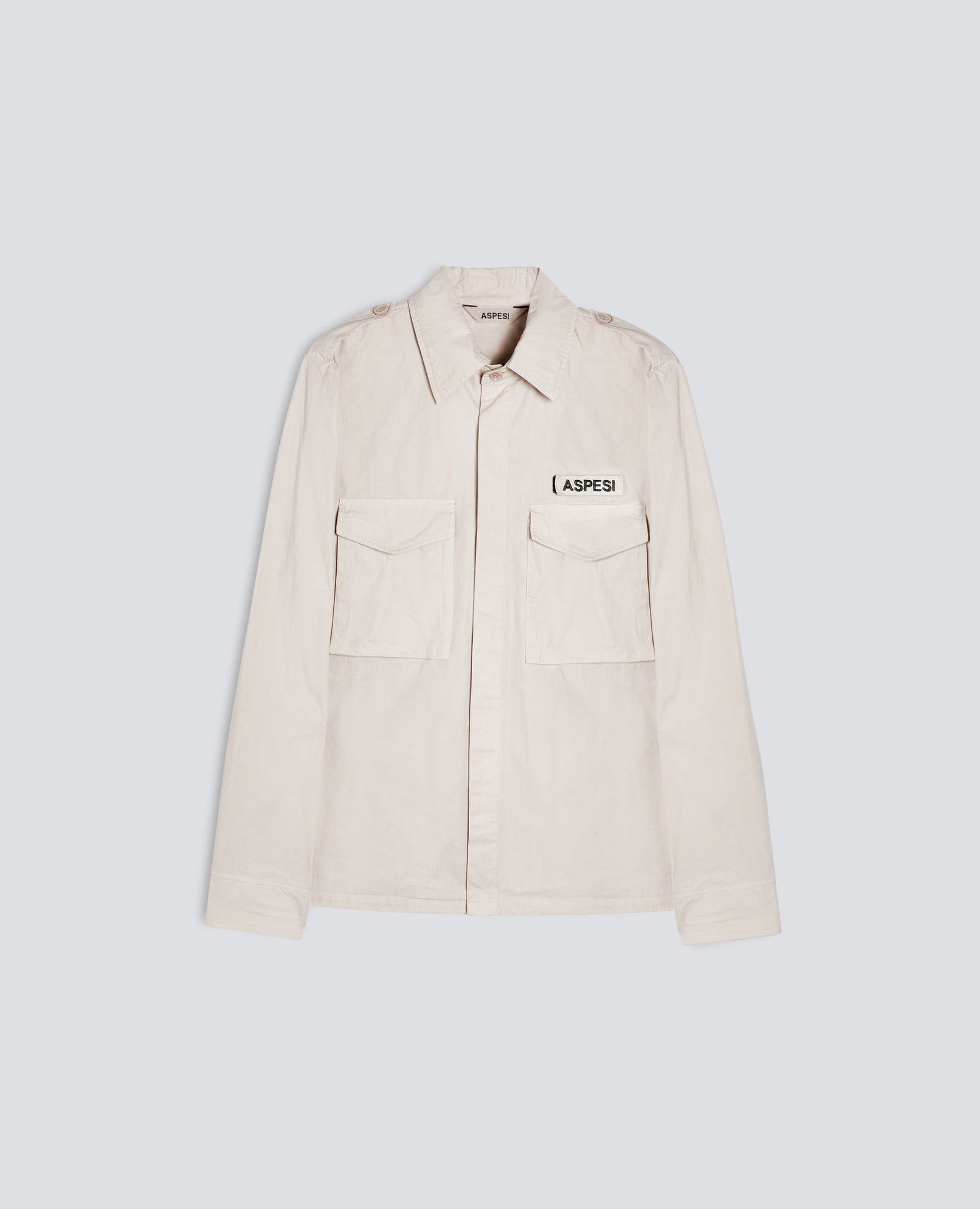 Camicia Militare In Cotone Sasso