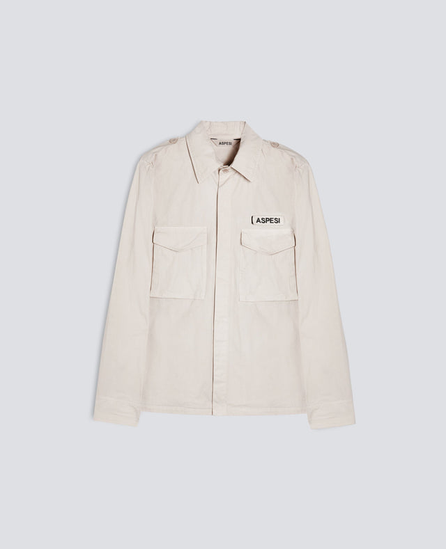 CAMICIA MILITARE IN COTONE - SASSO