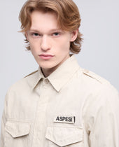 Camicia Militare In Cotone Sasso