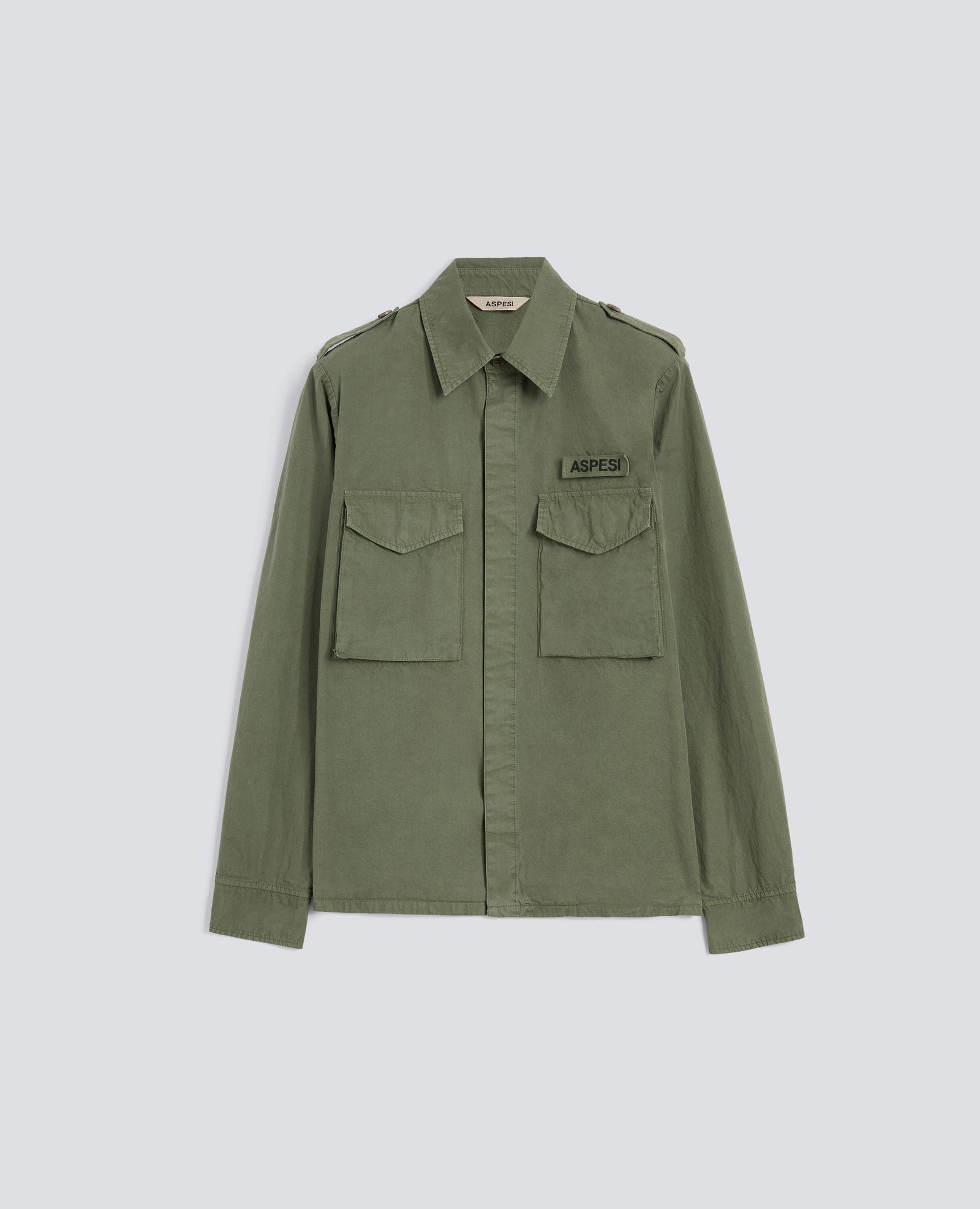 Camicia Militare In Cotone Verde