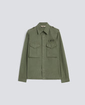 CAMICIA MILITARE IN COTONE - VERDE