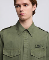 Camicia Militare In Cotone Verde