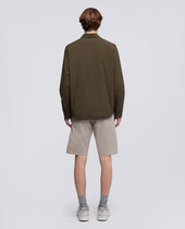 Camicia In Popeline Cotone Nylon Stretch Militare