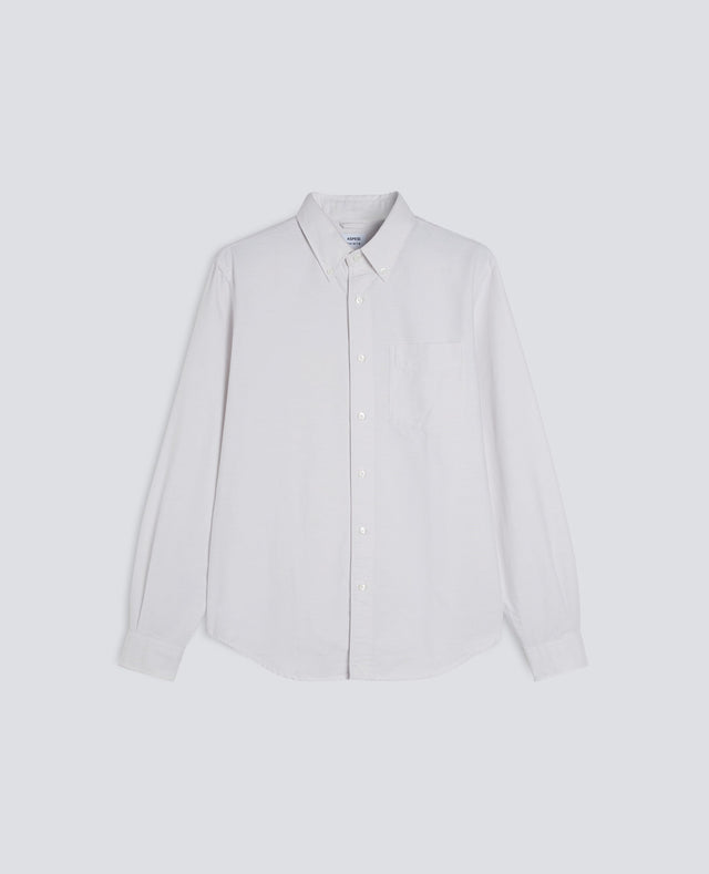 CAMICIA IN COTONE OXFORD CON COLLO BUTTON DOWN - GRIGIO
