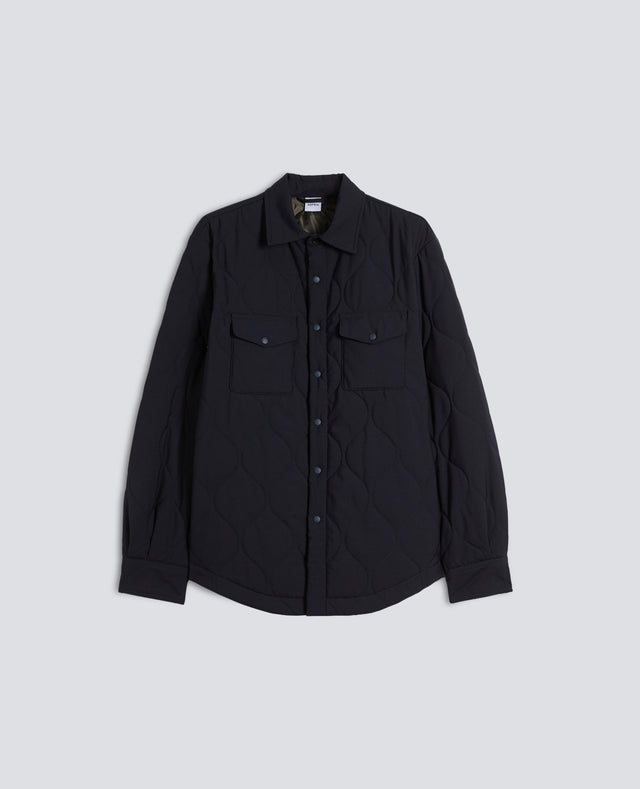 CAMICIA MOD. 13 IN LANA-POLIESTERE - BLU/BLACK