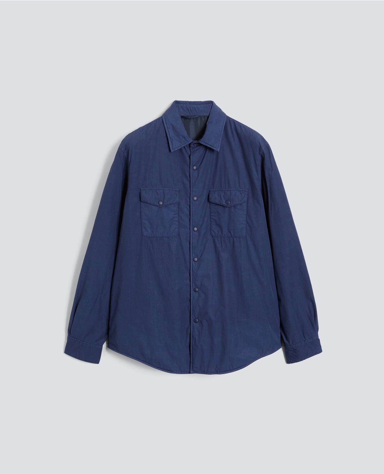 Camicia Mod 13 In Popeline Di Cotone Avio