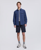 Camicia Mod 13 In Popeline Di Cotone Avio