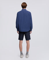 Camicia Mod 13 In Popeline Di Cotone Avio