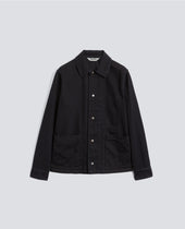 CAMICIA A GIACCA IN DENIM DI COTONE E POLIESTERE - DENIM SCURO