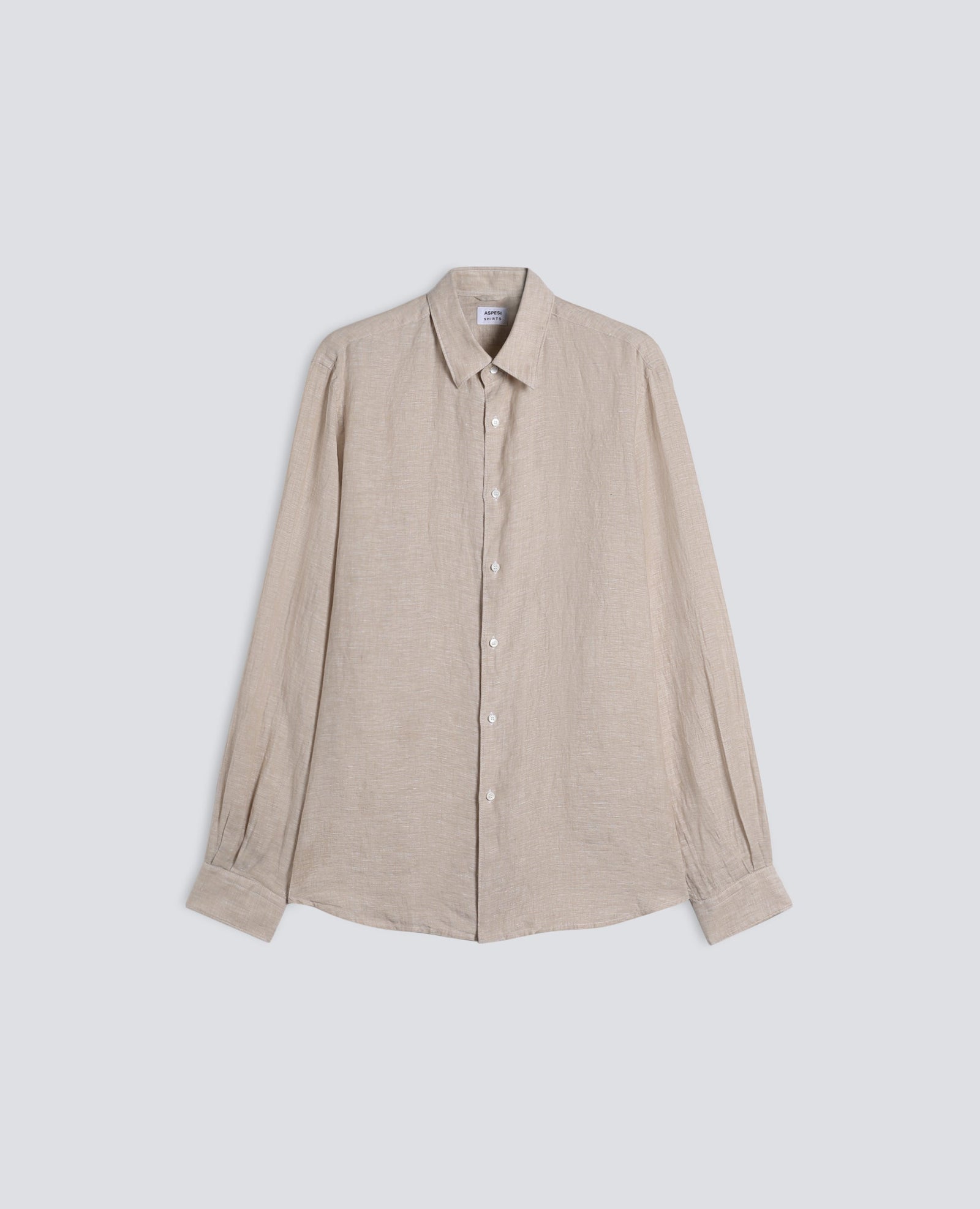 Camicia Comma In Lino Delave Beige