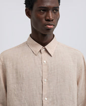 Camicia Comma In Lino Delave Beige