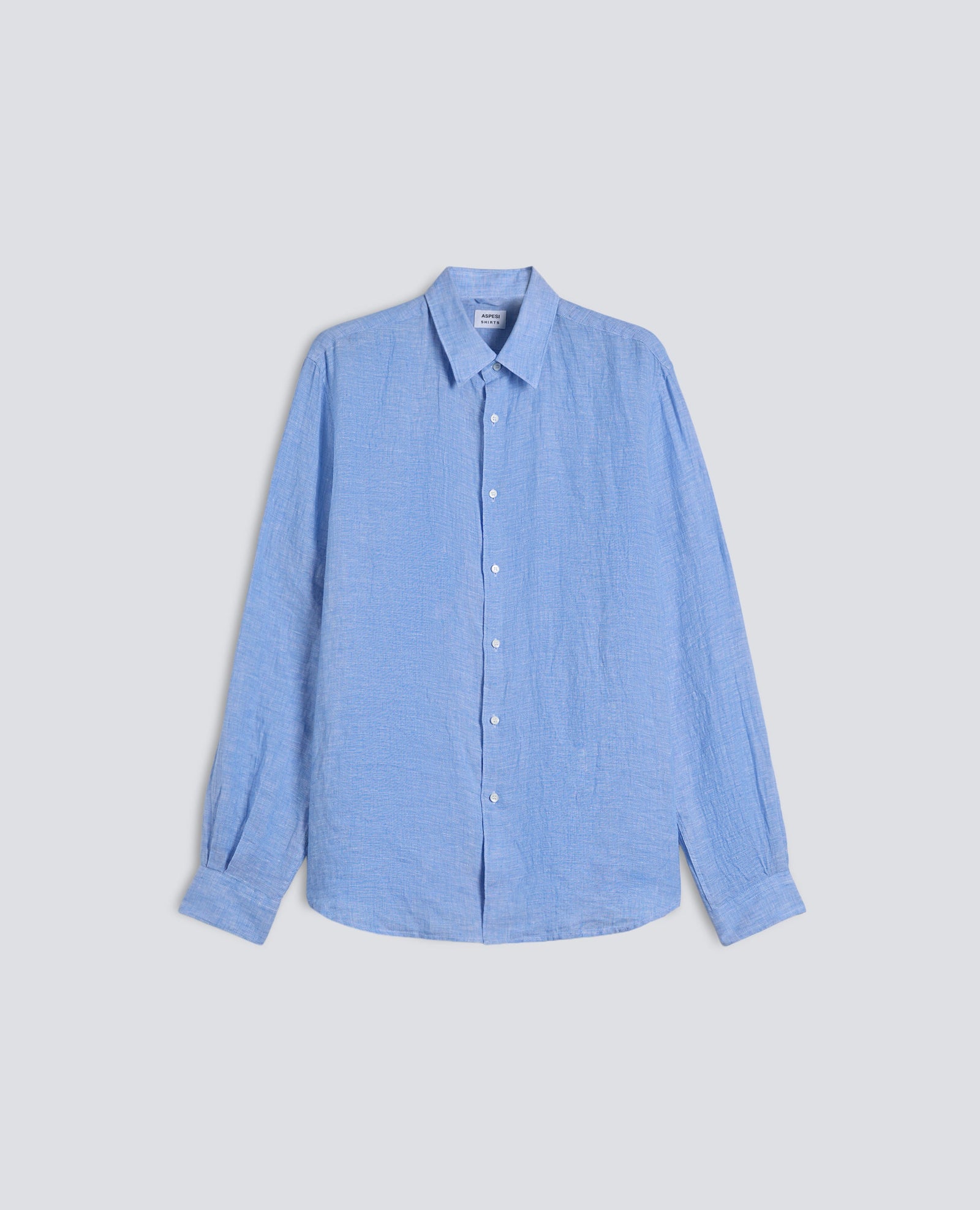 Camicia Comma In Lino Delave Azzurro
