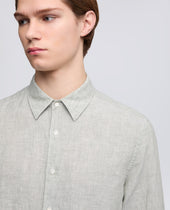 Camicia Comma In Lino Delave Salvia