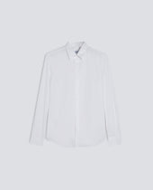CAMICIA IN POPELINE DI COTONE LEGGERO - BIANCO