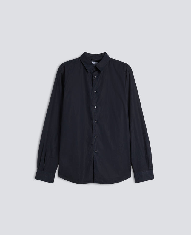 CAMICIA IN POPELINE DI COTONE LEGGERO - NAVY