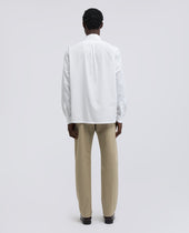 Camicia In Popeline Di Cotone Box Cut Bianco
