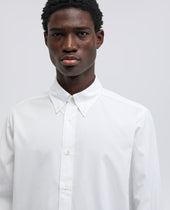 Camicia In Popeline Di Cotone Box Cut Bianco