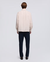 Camicia In Popeline Di Cotone Box Cut Beige