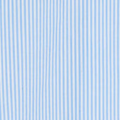 Camicia Rigata In Popeline Di Cotone Con Collo Francese Riga Azzurra