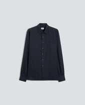 CAMICIA IN LINO LEGGERO CON TASCHINO - NAVY