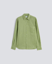 CAMICIA IN LINO LEGGERO CON TASCHINO - PISTACCHIO