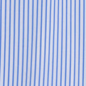 Camicia In Popeline Di Cotone Giapponese Riga Azzurro