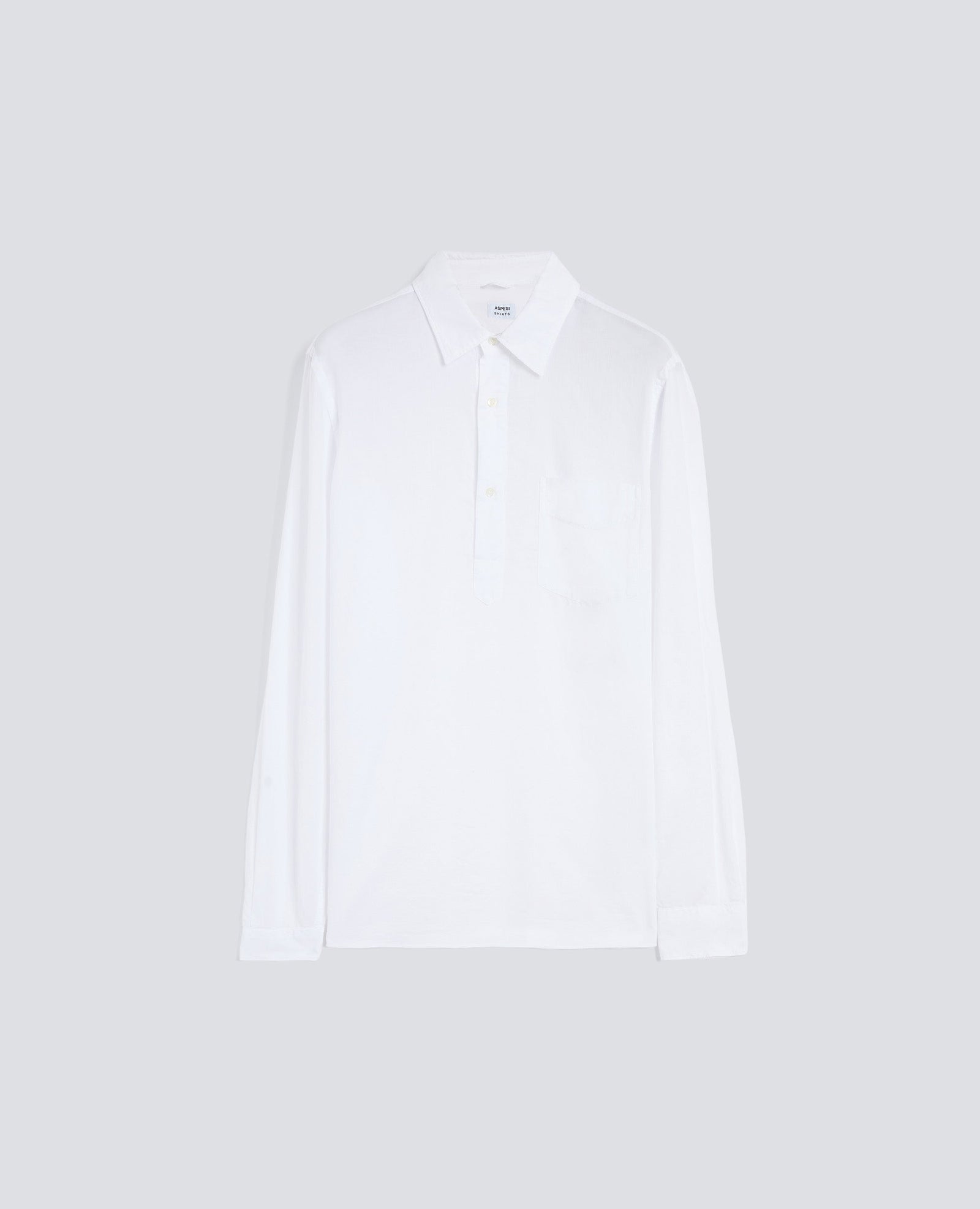 Camicia Doppia In Voile Di Cotone Bianco