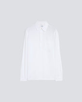 CAMICIA DOPPIA IN VOILE DI COTONE - BIANCO