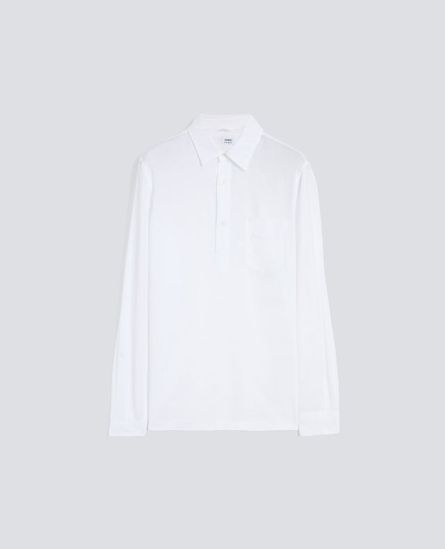CAMICIA DOPPIA IN VOILE DI COTONE - BIANCO